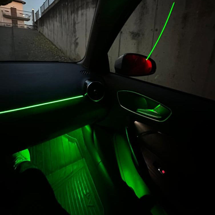 Audi A1 8X Kit Led Ambient Light RGB Universale verde