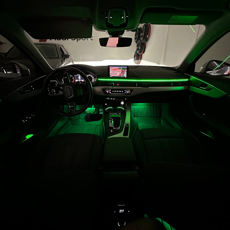 Audi A4 B9 2015> Kit Led Ambient Light RGB Universale verde