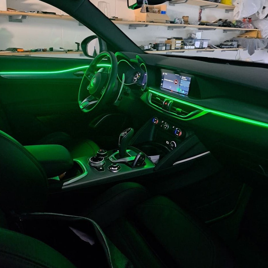 Alfa Romeo Stelvio Kit Led Ambient Light RGB Universale verde