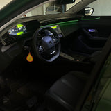ambient light verde e viola peugeot 208