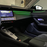 ambient light peugeot 308 bicolor verde/viola