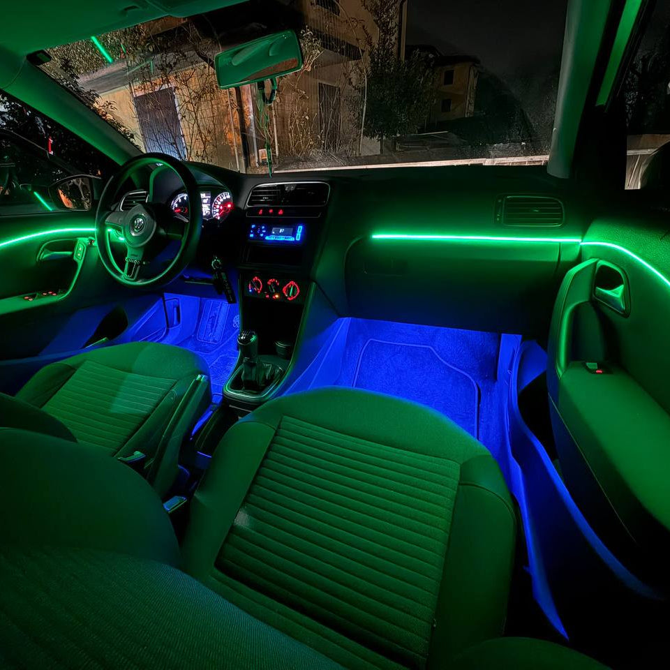 Volkswagen Polo 5ª serie 2009/2014> Kit Led Ambient Light RGB Universale con Gioco di Luci