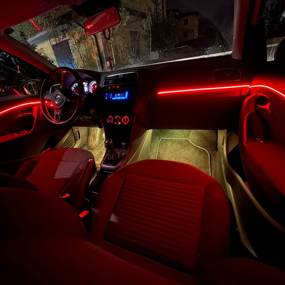 Volkswagen Polo 5ª serie 2009/2014> Kit Led Ambient Light RGB Universale con Gioco di Luci